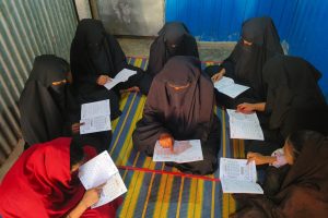 Kohinur studying with her friends