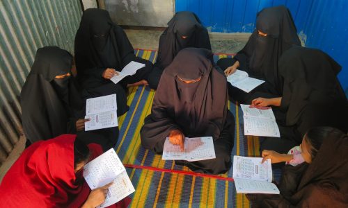 Kohinur studying with her friends